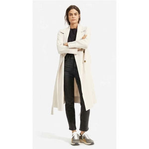 Everlane Womens The Drape Trench Coat Small Sandstone Beige NWT No Belt